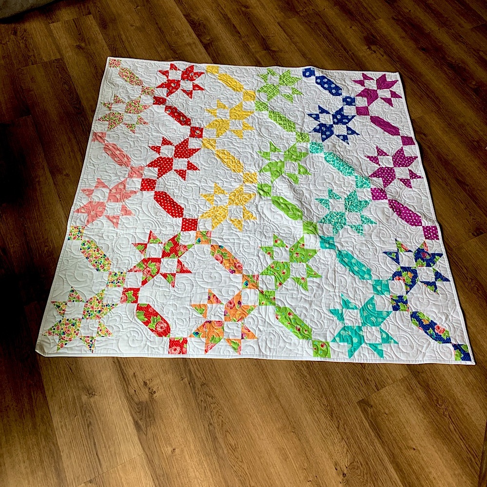 Handmade Rainbow Quilt